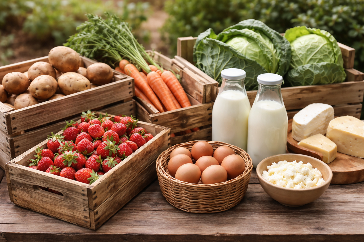 Widok na tradycyjne polskie jedzenie.